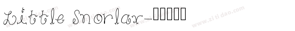 Little Snorlax字体转换